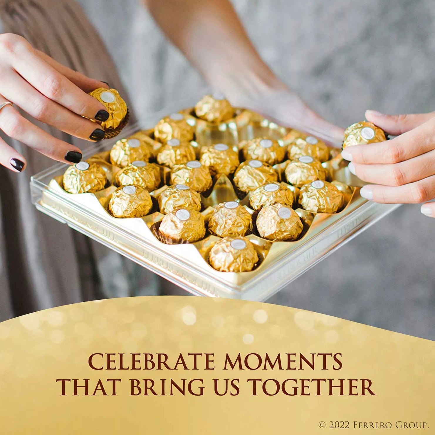 FERRERO ROCHER 48 Premium Hazelnut Milk Chocolate 21.2oz / 600g