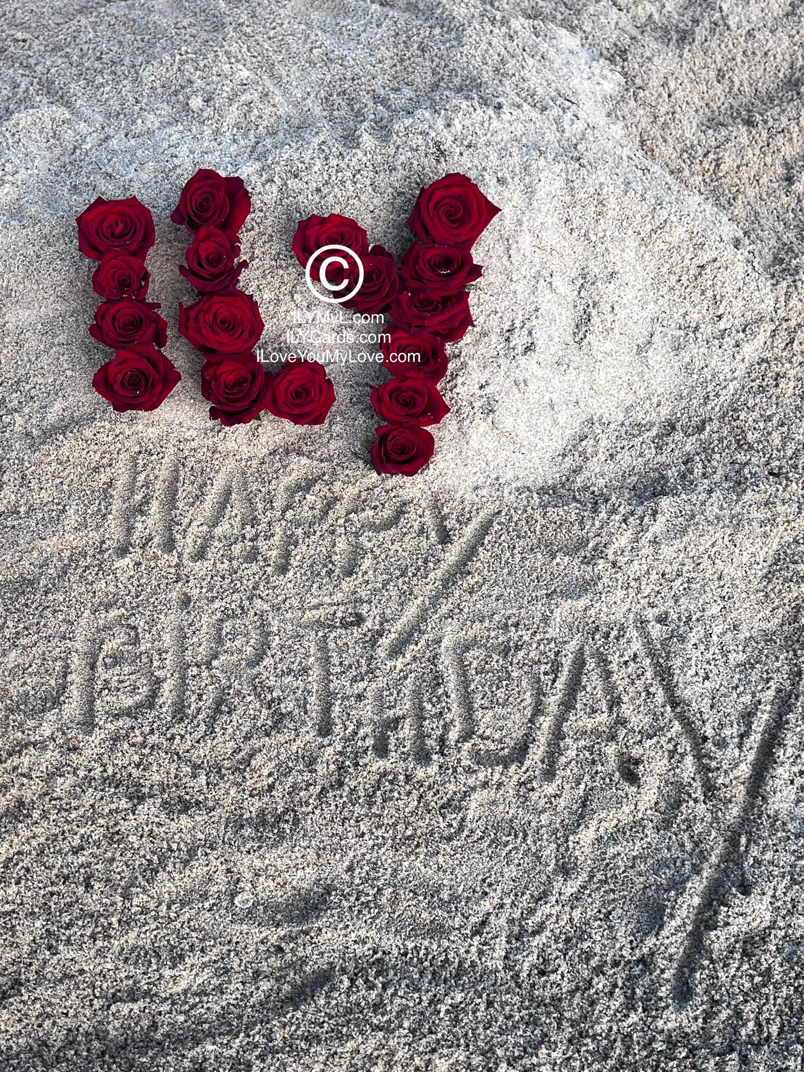 ILY Card® My Love, On This Special Day Our Souls Are Blossoming In Unity - 8.25 x 5.25 Folding Color Paper Card