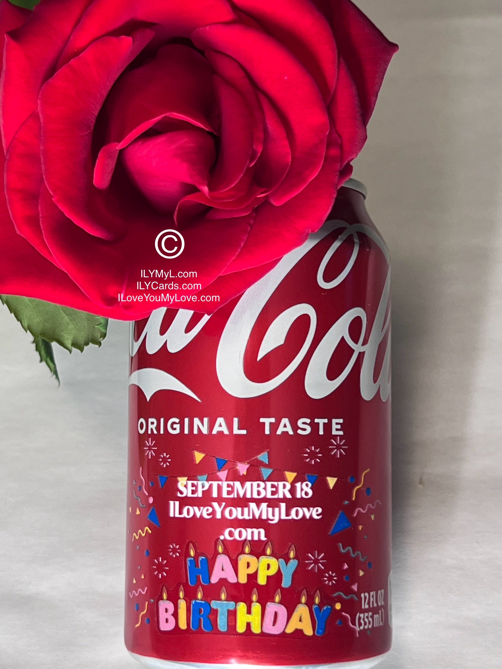 ILY Art Digital Image®  Floral Passion and a Birthday Bubbly Celebration: A Tribute to Love and Destiny September 18 Forever - NFTs HD DIGITAL ART IMAGE