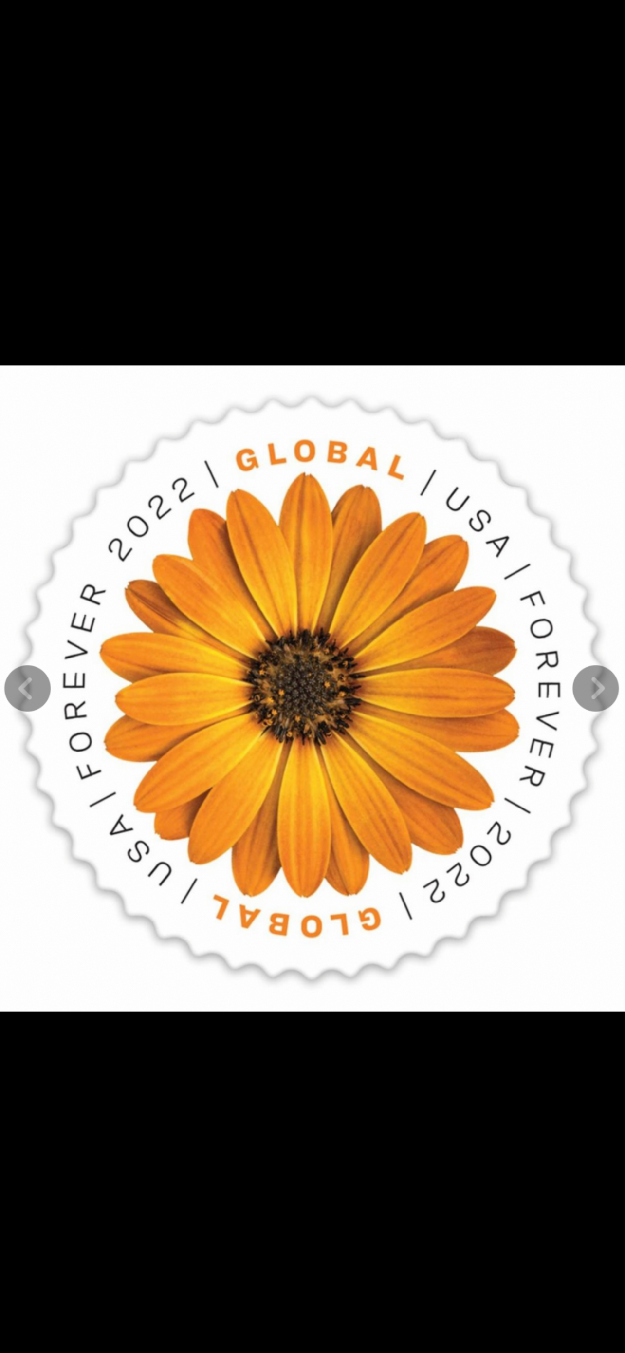 1 STAMP - INTERNATIONAL Global Daisy Flower