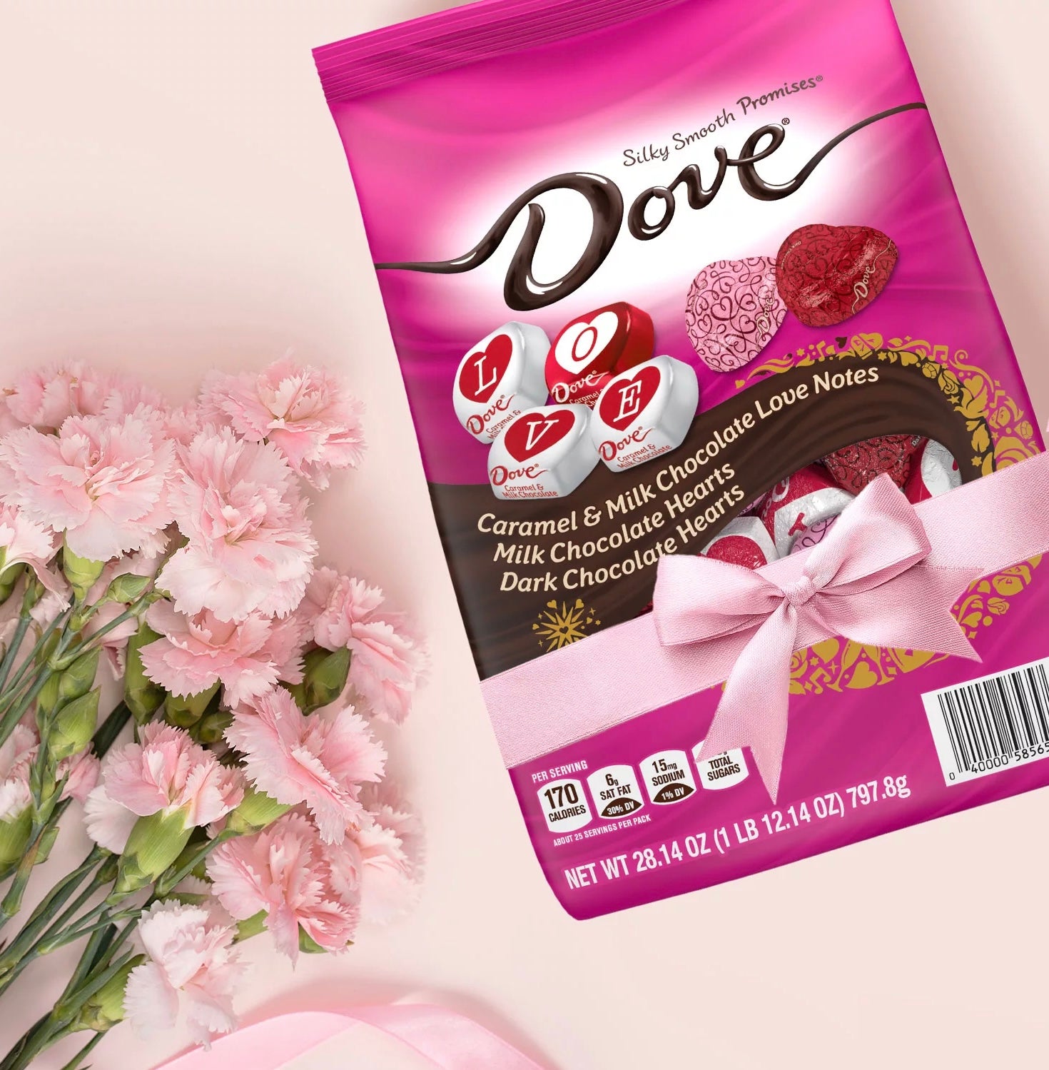 DOVE Love Notes Silky Smooth Promises Caramel & Milk & Dark Chocolate Love Gifts 28.14oz / 787.8g