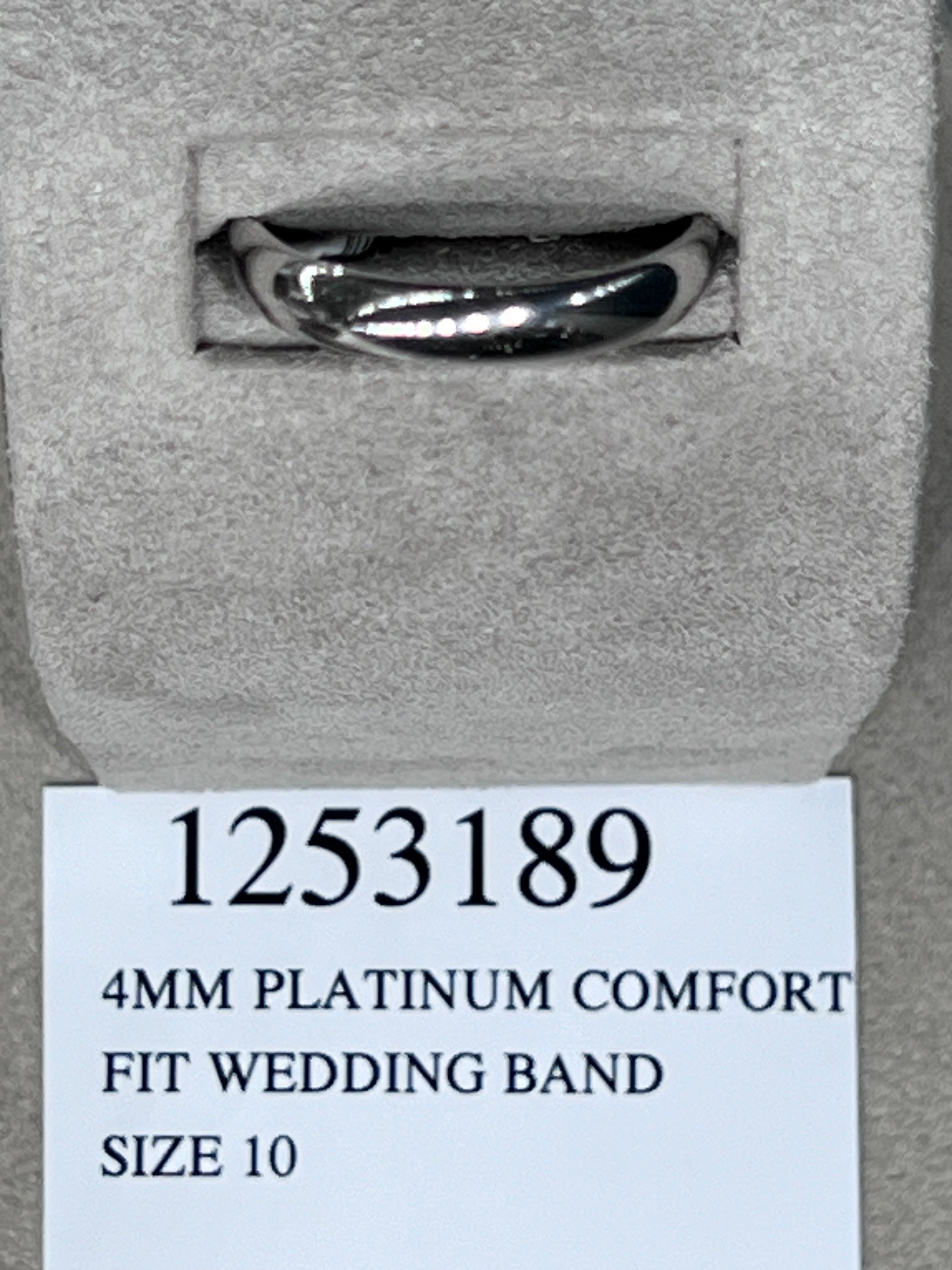 Platinum SET ILoveYouForeverMyLove Wedding Band (4mm) & Diamond Ring (0.50)