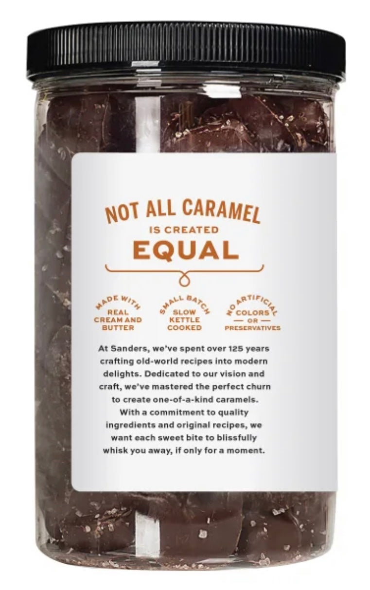 Sanders Sea Salt Caramels Dark Chocolate Small Batch Wonders 36 OZ / 2 lbs 4 OZ / 1.02 kg