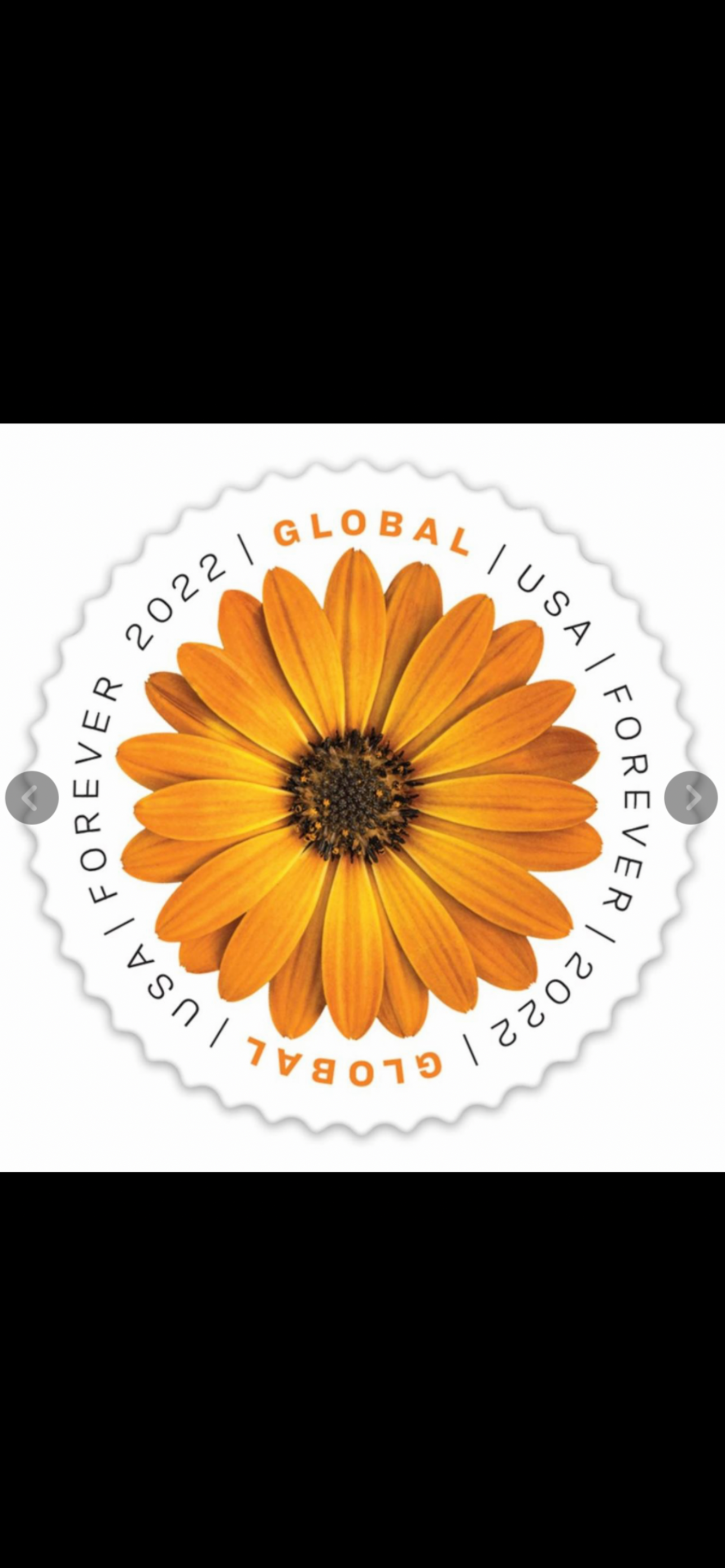 1 STAMP - INTERNATIONAL Global Daisy Flower