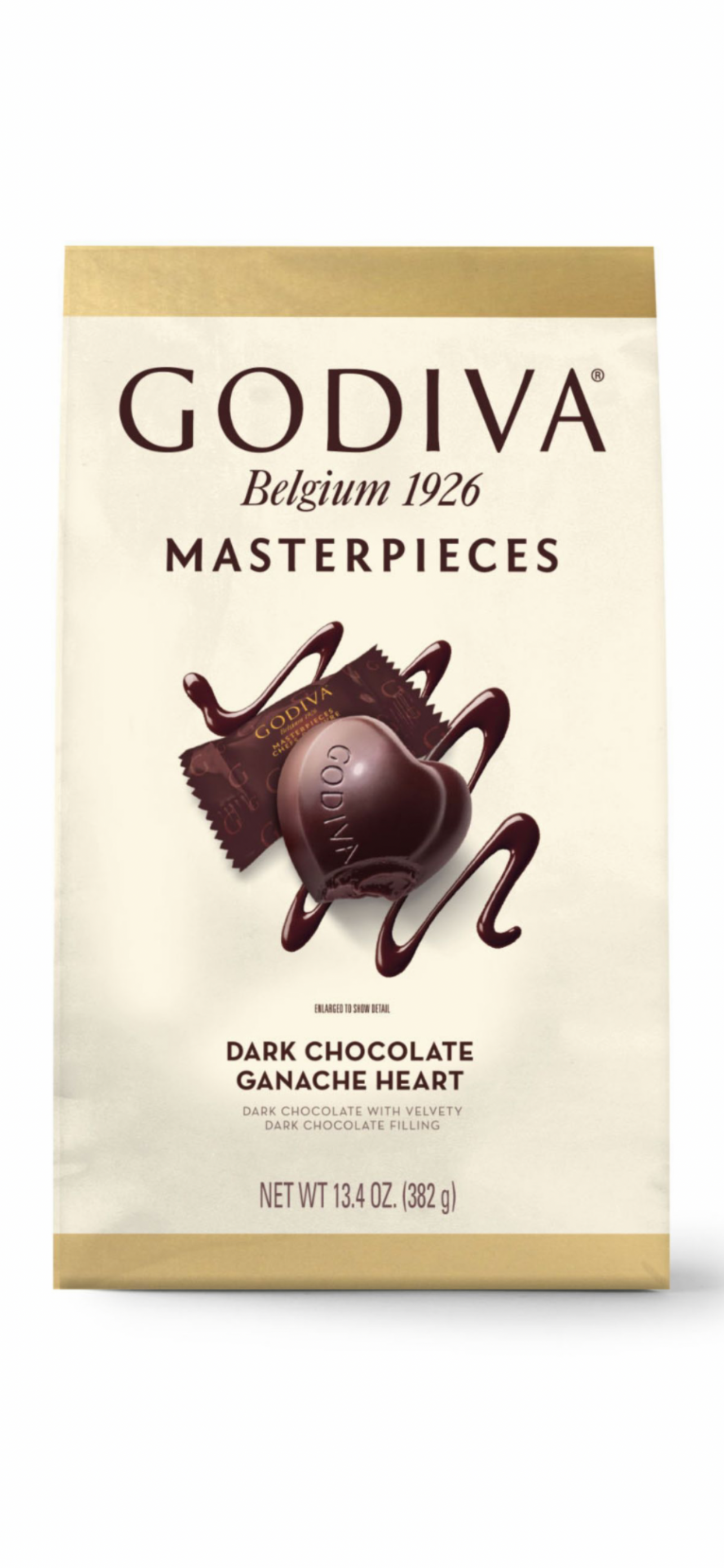 GODIVA Heart Dark Chocolate With Velvety Dark Chocolate Filling 14.8oz / 421g