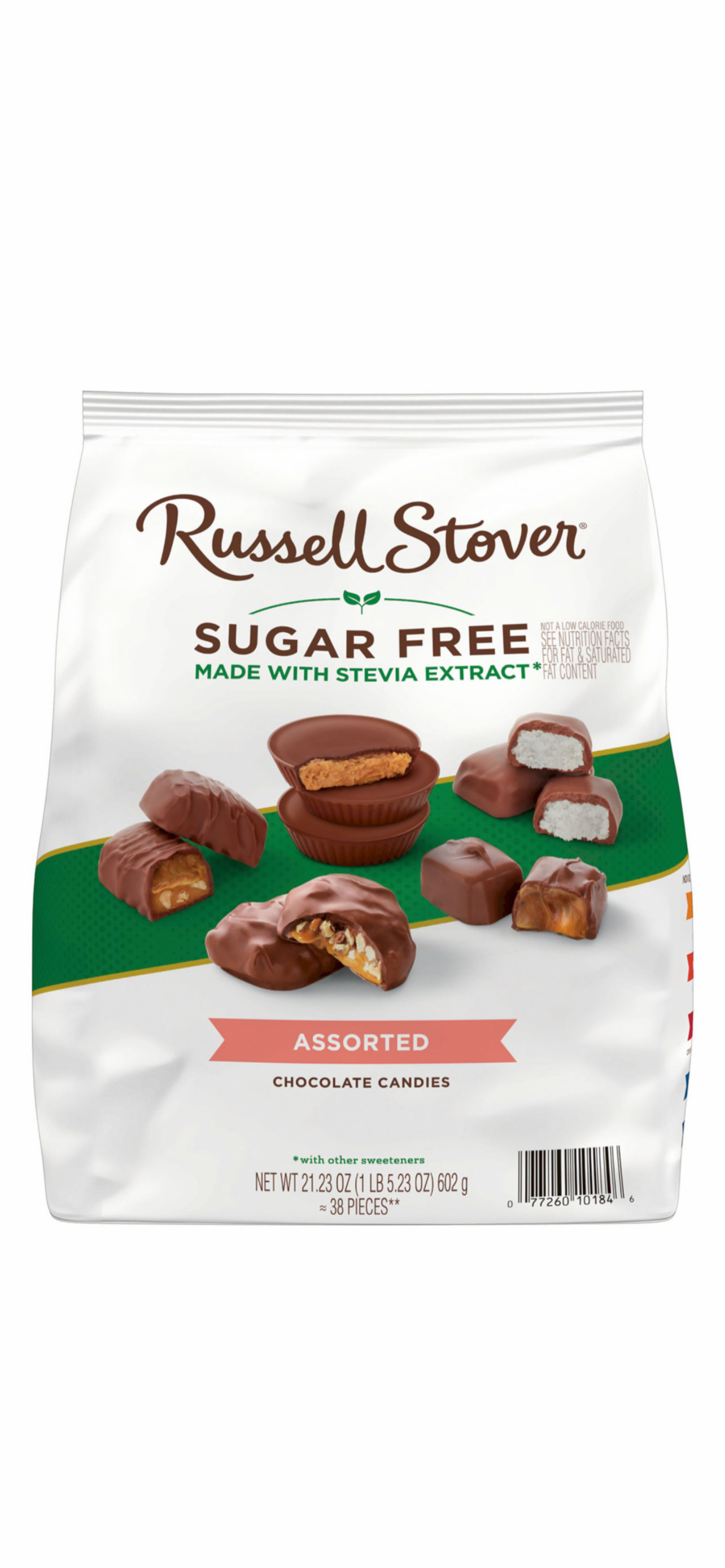 SUGAR FREE Russel Stover Assorted Chocolate Candies With Stevia Extract 21.23oz / 602g